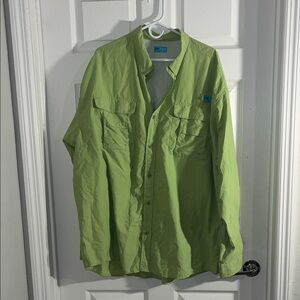 Men's Green Button-Up Shirt